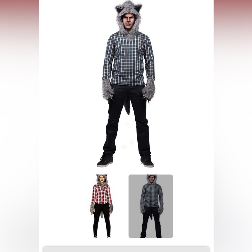Seeing Red Werewolf costume Accessory Kit. One size fits all.